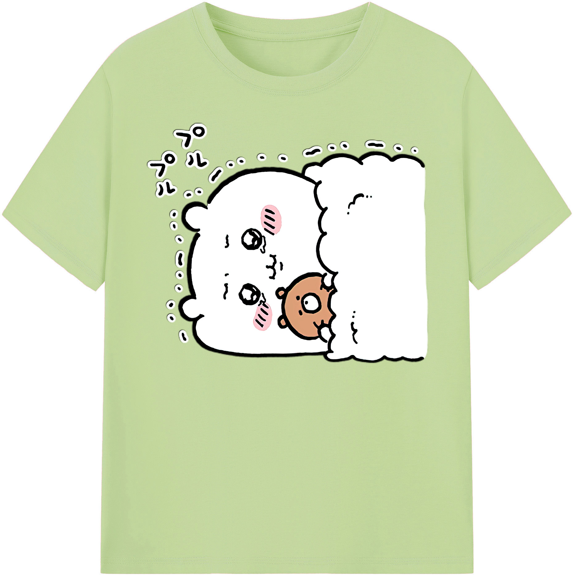 （画像用） ちいかわ ちいかわ Chii-kawa chiikawa 綿100％半袖Tシャツ（フロントプリント）
